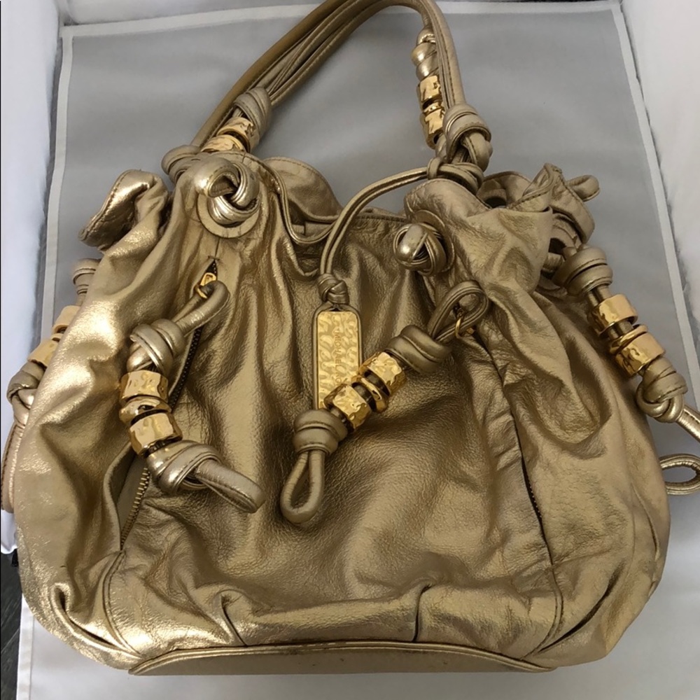 Gold Michael Kors Shoulder Bag